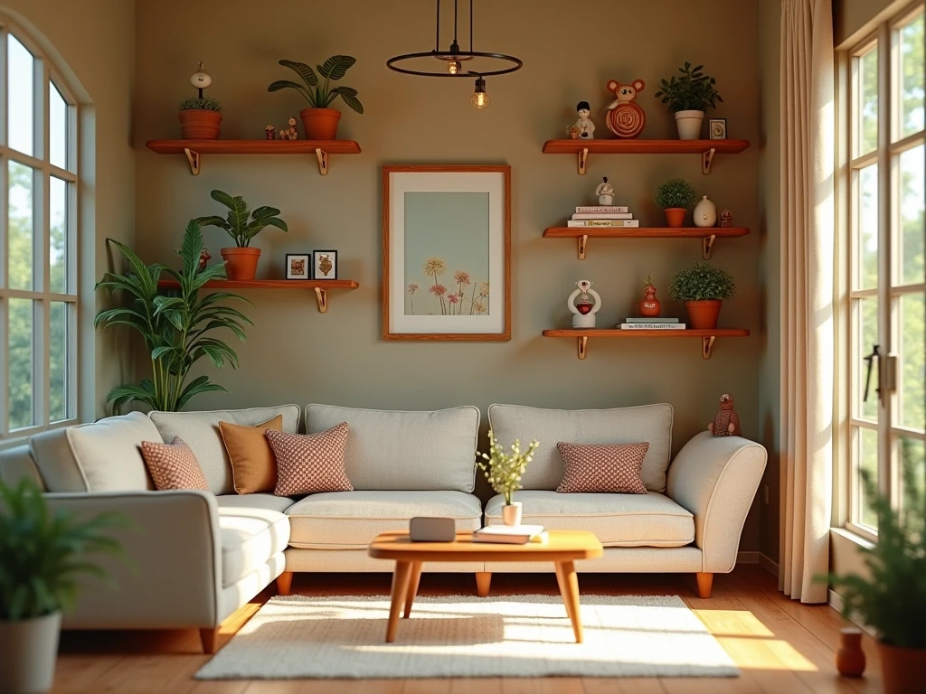 Customer home featuring miniature shelves